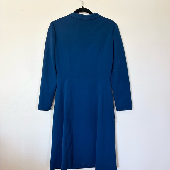 Vintage 1960s royal blue dress with mod buttons - Picture 3 of 7
